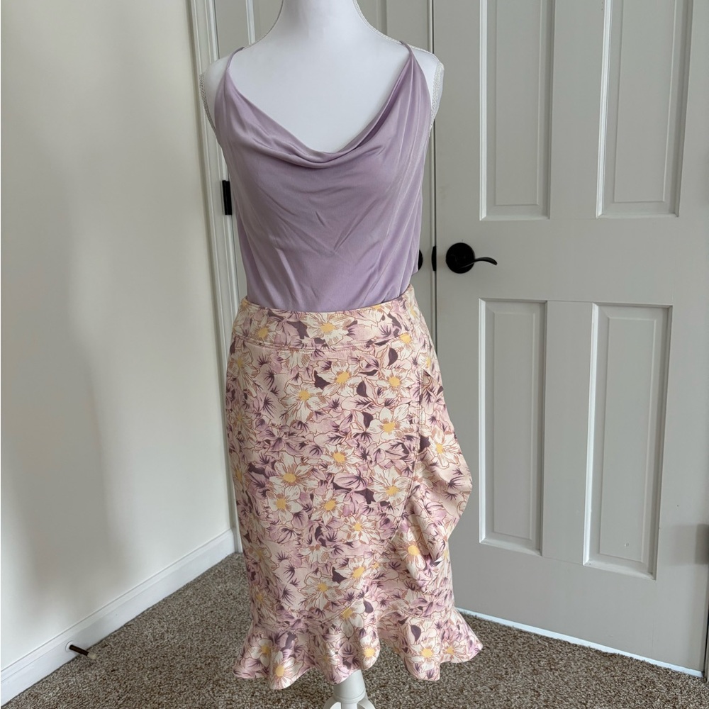 Anthropologie Claremont Draped Cami - Lavender Cowl Neck